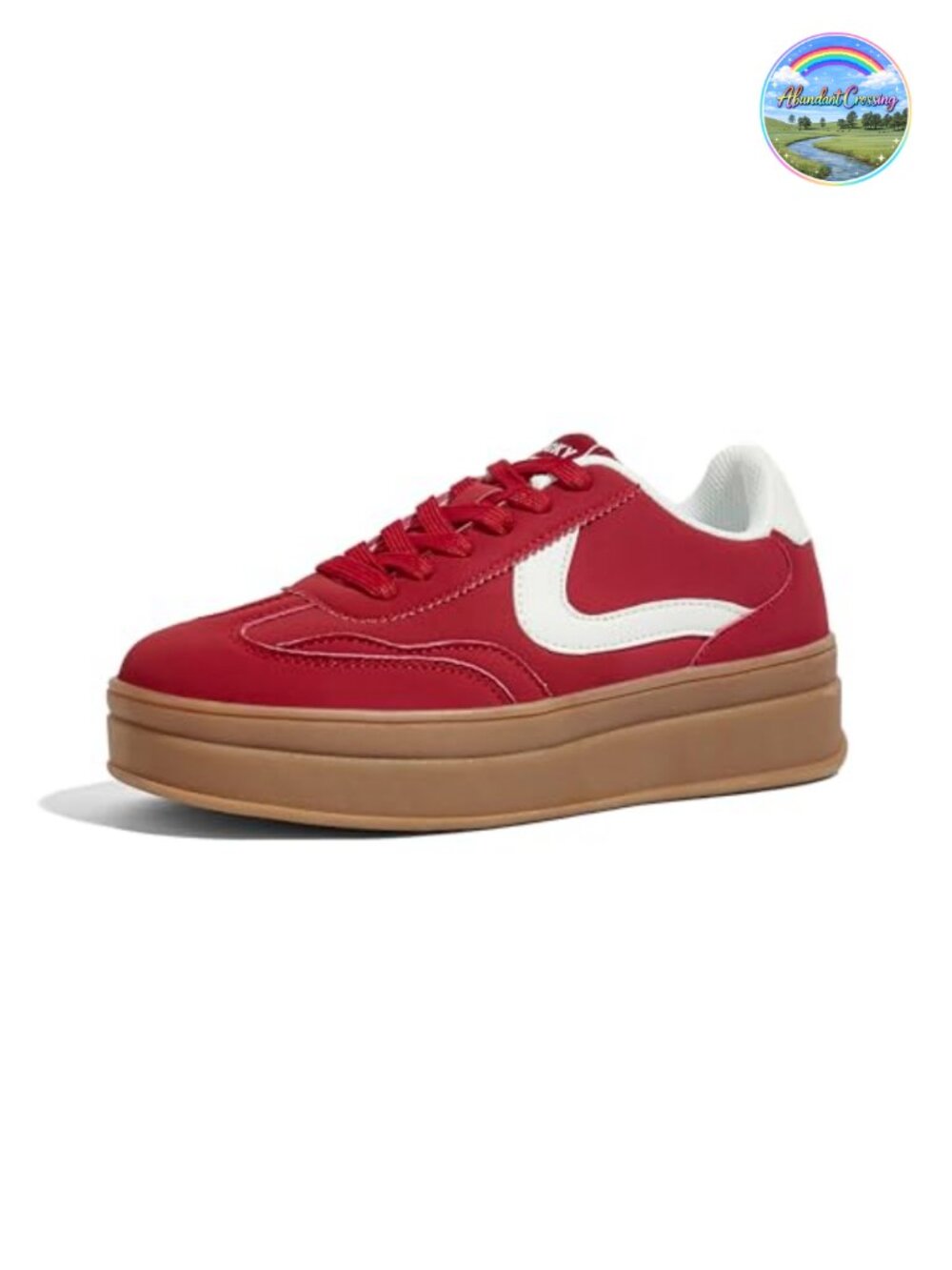 Platform Fashion Sneakers Faux PU Leather Suede Cushioned Non-Slip Lace-Up